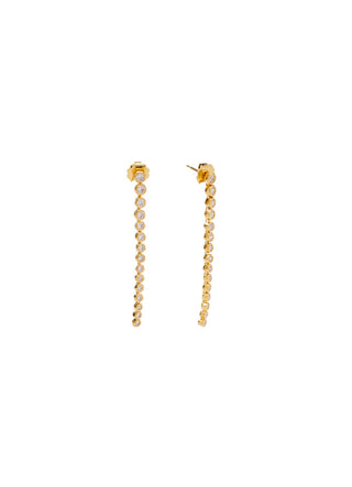 Pico Copenhagen - Ziva Long Crystal Studs - Clear