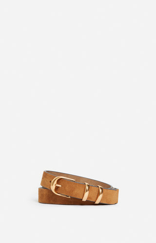 VANESSA BRUNO - Leather Belt 20mm - Caramel