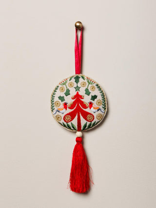 CHEHOMA - Hanging Embroidered Satin Forest