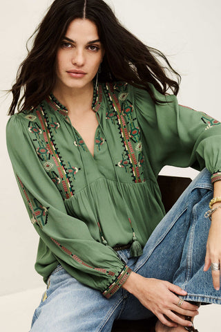 BA&SH - Tilt Blouse - Vert