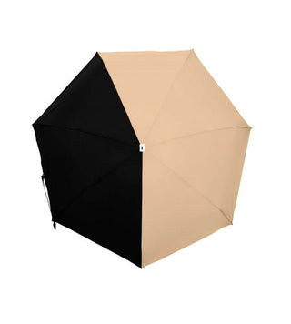 ANATOLE - Two Tone Compact Umbrella - Alice - Beige & Black