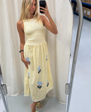 SISSEL EDELBO - Svea Dress - Yellow Stripes