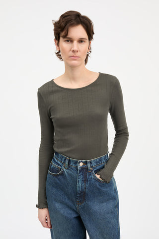 SKALL - Edie Blouse - Dark Green
