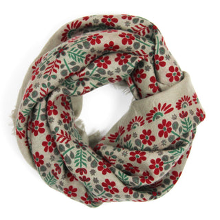 LES BELLES VAGABONDES - Carré Wool Agata - Rouge