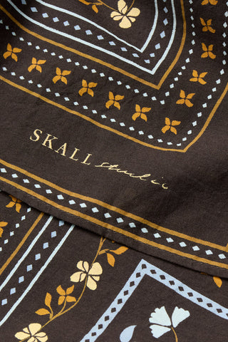 SKALL - Skall Floral Scarf - Dark Brown