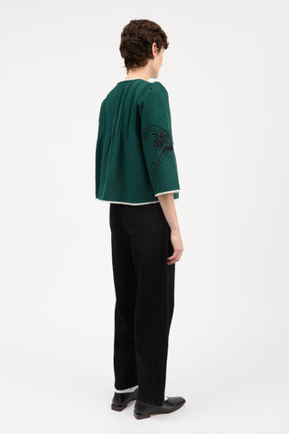 SKALL - Irma Blouse - Deep Green