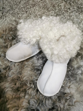 Ansarve Farm - Sheerling Slippers - White