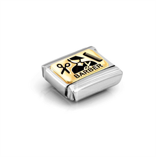 Nomination - Link PLATES job steel 18k gold BARBER