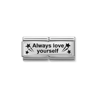 Nomination - Link DOUBLE ENGRAVED 925 sterling silver ALWAYS LOVE YOURSELF