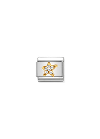 Nomination - Link 18k Gold & Zirconia ASYMETRIC STAR