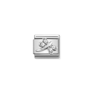 Nomination - Link SYMBOLS 925 sterling silver WHITE dragonfly