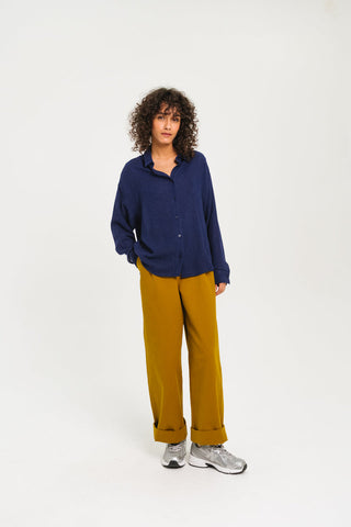 SACRÉCOEUR - Enora Wool Shirt - Encre