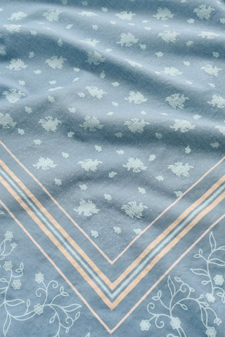 SKALL - Skall Classic Scarf 90x90 - Stormblue/Beige