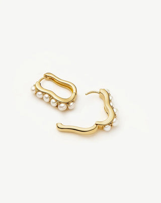 MISSOMA - Pearl Wave Small Hoop Earrings