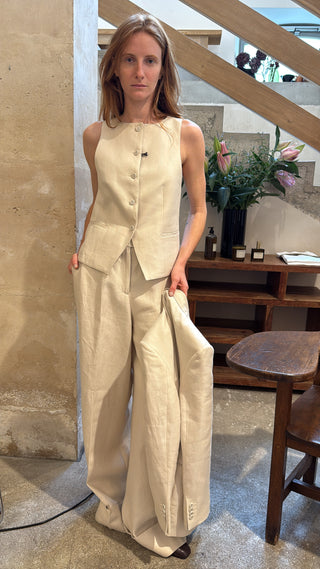 Officine Générale - Lane Vest - Cream