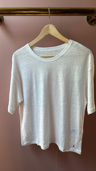 DES PETITS HAUTS - Hanais Linnen Tee-Shirt - Ecru