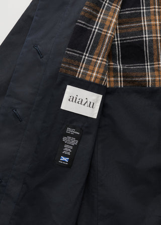 AIAYU - Noor Coat Oilskin Silkwax - Navy