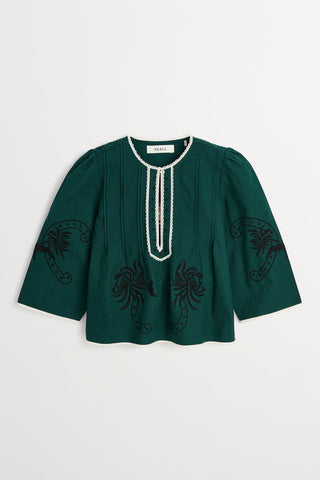 SKALL - Irma Blouse - Deep Green