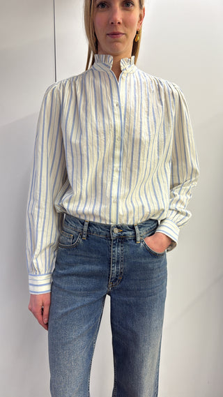 VANESSA BRUNO - Hilda Blouse - Ecru/Bleu