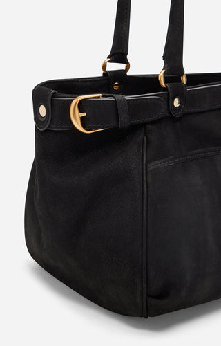 VANESSA BRUNO - Lune 48H Bag - Black Nubuck