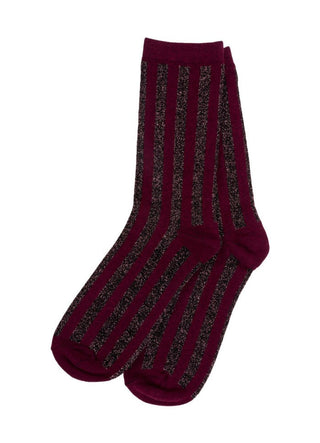 Pico Copenhagen - Vertical Striped Sock - Burgundy