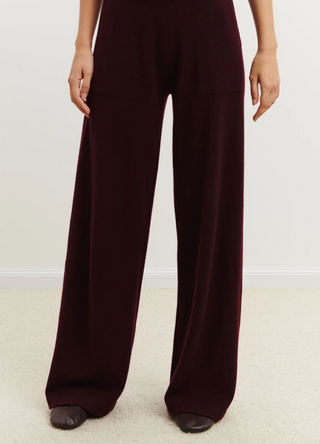 BOMPARD - Fit & Flare Ribbed Pants - Grenat