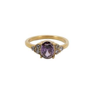 All The Luck in the World - Ring Small Oval Stone - Purple