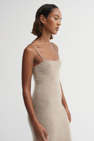 ALMADA LABEL - Fiona Brushed Cashmere Dress - Nougat