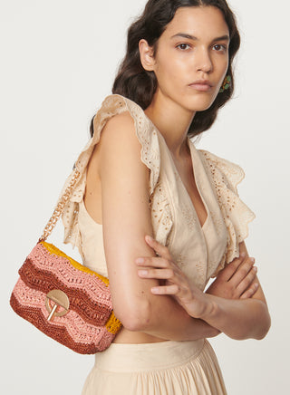 VANESSA BRUNO - Moon Handbag - Multico/Rose
