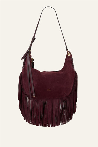 BA&SH - Swing Fringes Bag M - Bordeaux