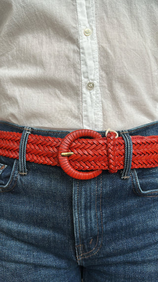 DRAGON DIFFUSION - Ply Wrapped Leather Buckle - Orange