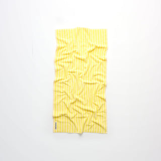 BONGUSTA - Naram Bath Towels -  Pristine & Neon Yellow