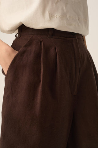 DES PETITS HAUTS - Tahiniri Bermuda Shorts - Terre