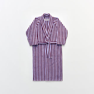 BONGUSTA - Naram Bathrobe - Wine & Lavender Blue