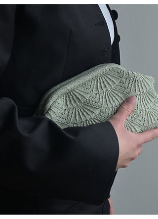 Pico Copenhagen - Small Shelly Clutch - Sage Glitter