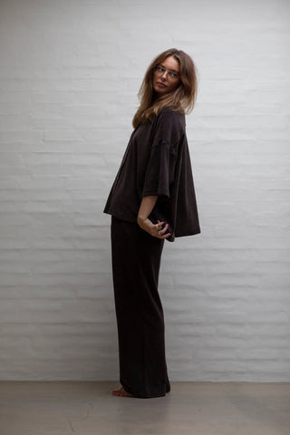 BONGUSTA - Naram Oversized Shirt - Coffee