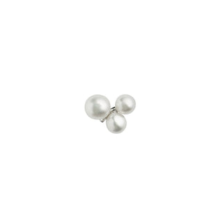 STINE A - Three Pearl Berries Earrings - Silver