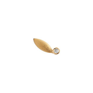 STINE A - Big Dot Leaf Earring Light Peridot - Gold