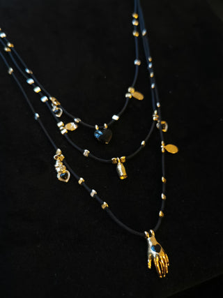 ISABEL MARANT JEWELRY - Triple Charm Necklace - Black