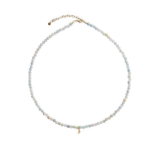 STINE A - Soft Pastella W/ Tres Petit Moon Necklace Gold