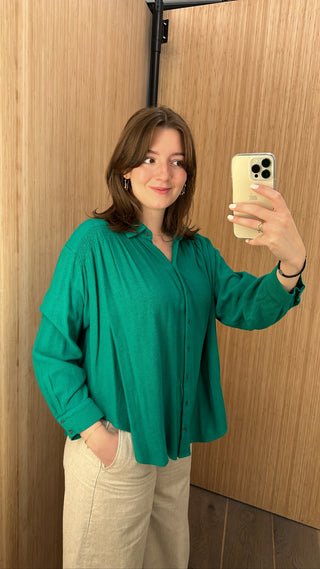 XIRENA - Jo Shirt - Emerald Green