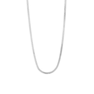 STINE A - Short Snake Necklace Silver