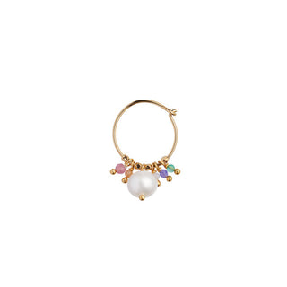 STINE A - Petit Hoop W/Pearl & Candy Stones