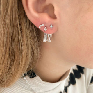 STINE A - Three Dots Earring Piece - Silver