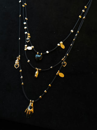 ISABEL MARANT JEWELRY - Triple Charm Necklace - Black