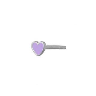 STINE A - Petit Love Heart - Purple Sorbet Silver