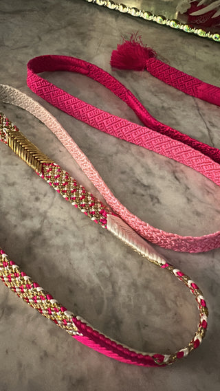 Kyoto Vintage Warehouse - Woven Belt - Pink
