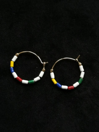 ISABEL MARANT JEWELRY - Color Stripe Hoop Earrings - Multicolor