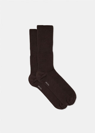 AIAYU - Wool Rib Socks - Brown