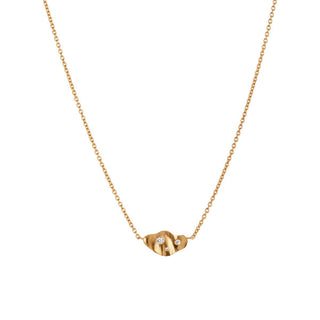 STINE A - Clear Sea Necklace W/Stones - Gold